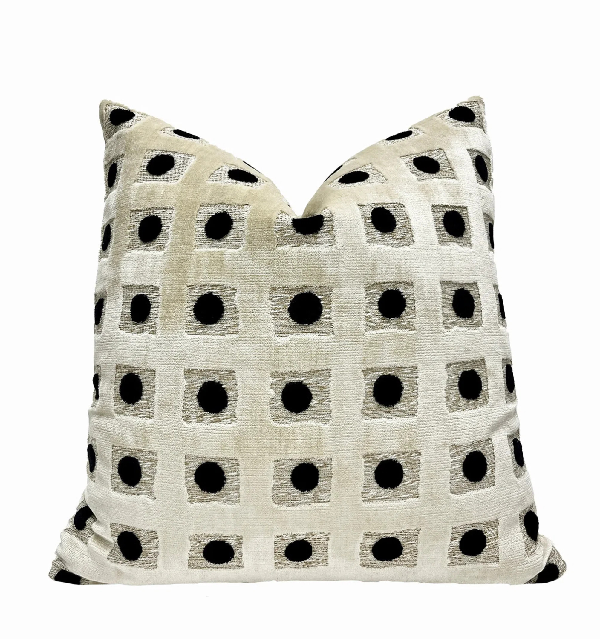 Velvet Domino Throw Pillow Cover | Wayfair North America