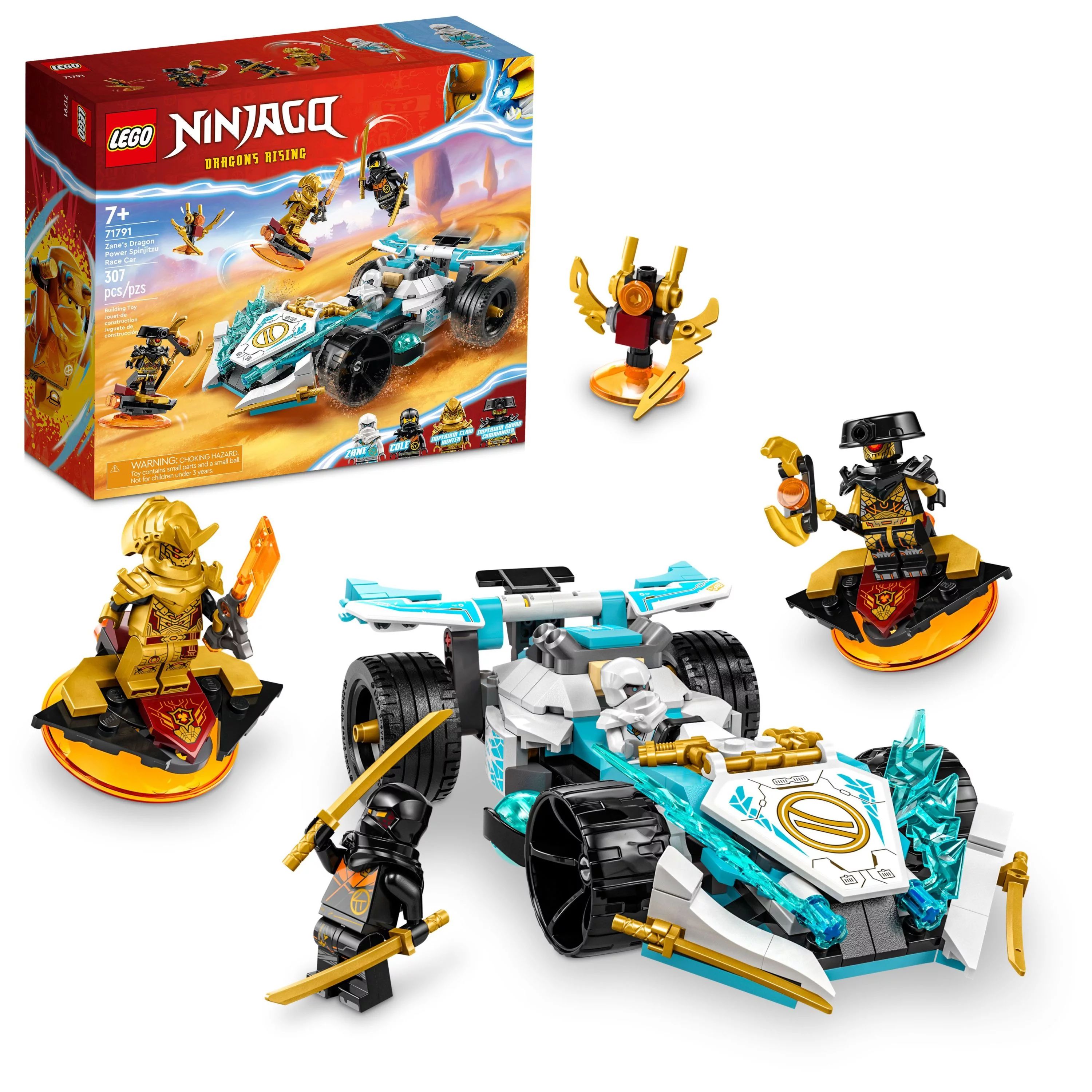 LEGO NINJAGO Zane’s Dragon Power Spinjitzu Race Car 71791 Building Toy Set, Features a Ninja Ca... | Walmart (US)