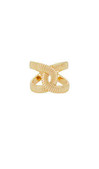 MIRANDA FRYE Zoe Ring in Metallic Gold. - size S/M | Revolve Clothing (Global)