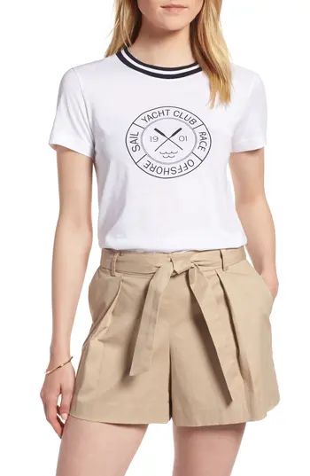 Women's 1901 Nautical Graphic Tee, Size X-Small - White | Nordstrom