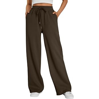 Trendy Queen Womens Wide Leg Fleece Lined Sweatpants | Amazon (US)