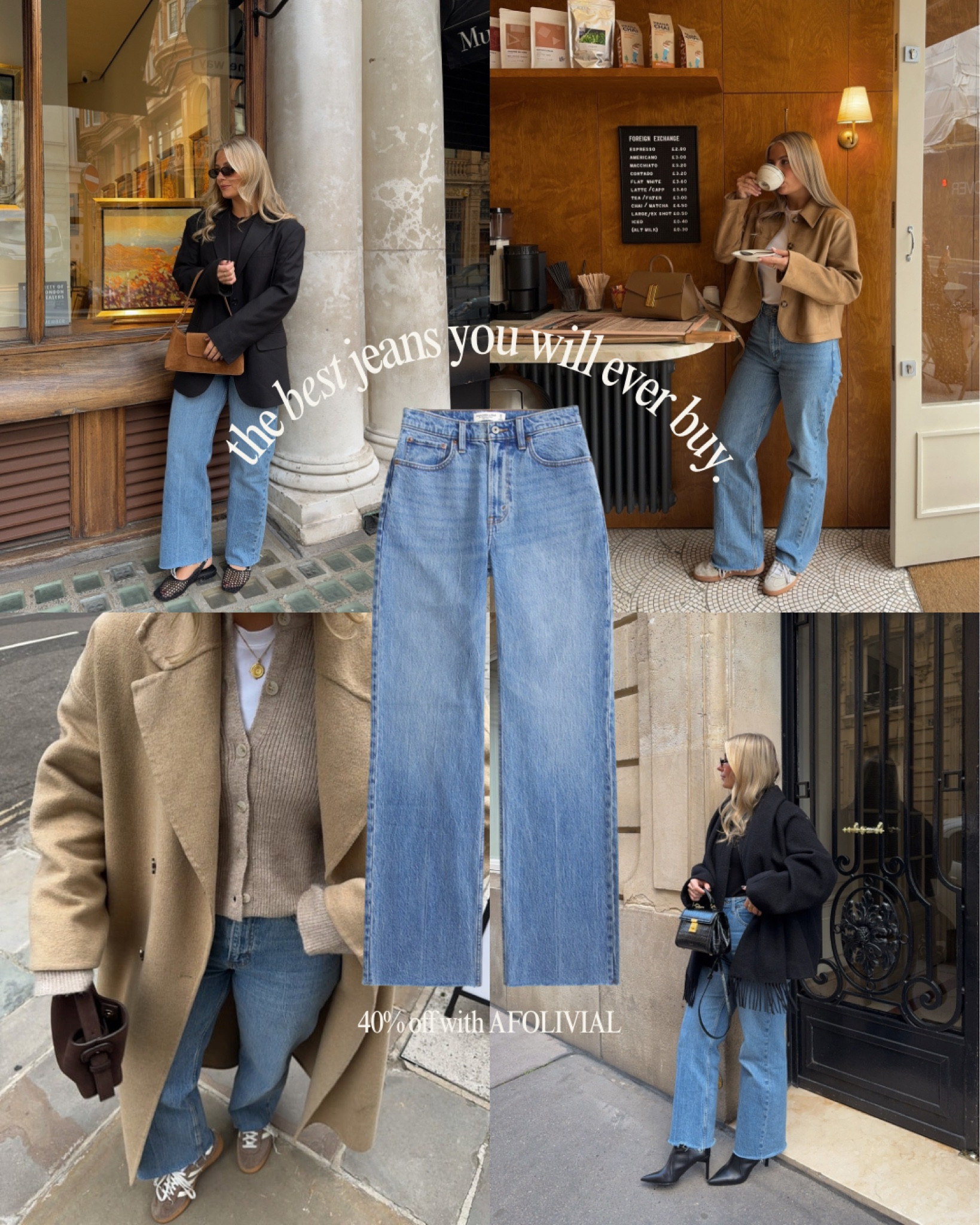 My favourite pair of jeans ever ever, definitely my most worn and you guys can get 40% off with my code AFOLIVIAL 👏🏼 

Linked down below (I wear W27/short) 

#LTKuk #LTKwinter #LTKCyberWeek