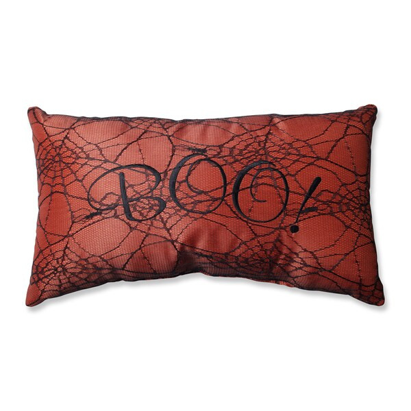 Pillow Perfect 'Boo' Orange Rectangular Throw Pillow | Bed Bath & Beyond
