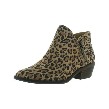 Lucky Brand Womens Fhuna Leather Animal Print Booties Tan 9 Medium (B M) | Walmart (US)