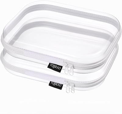 Clear Hard Shell Organizer Set, 2-Pack, White | Amazon (US)