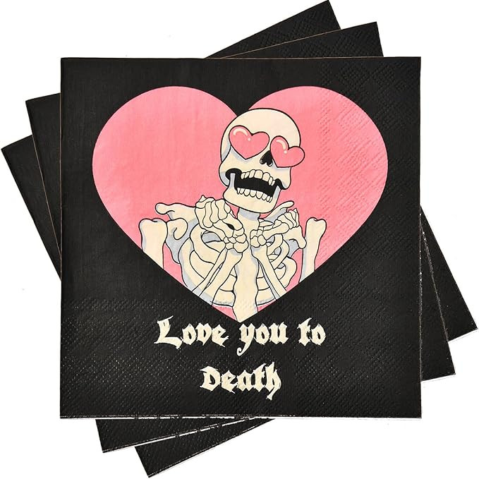 80 Pcs Halloween Cocktail Napkins Paper, Skull Halloween Dinner Party Paper Napkins Disposable Ta... | Amazon (US)