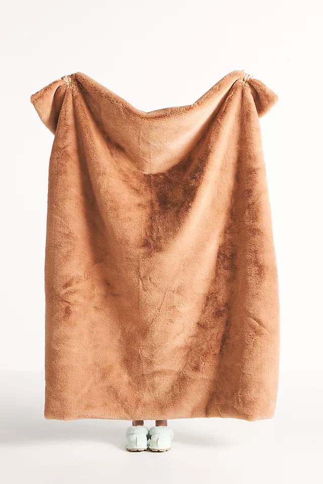 Sophie Faux Fur Throw Blanket | Anthropologie (US)