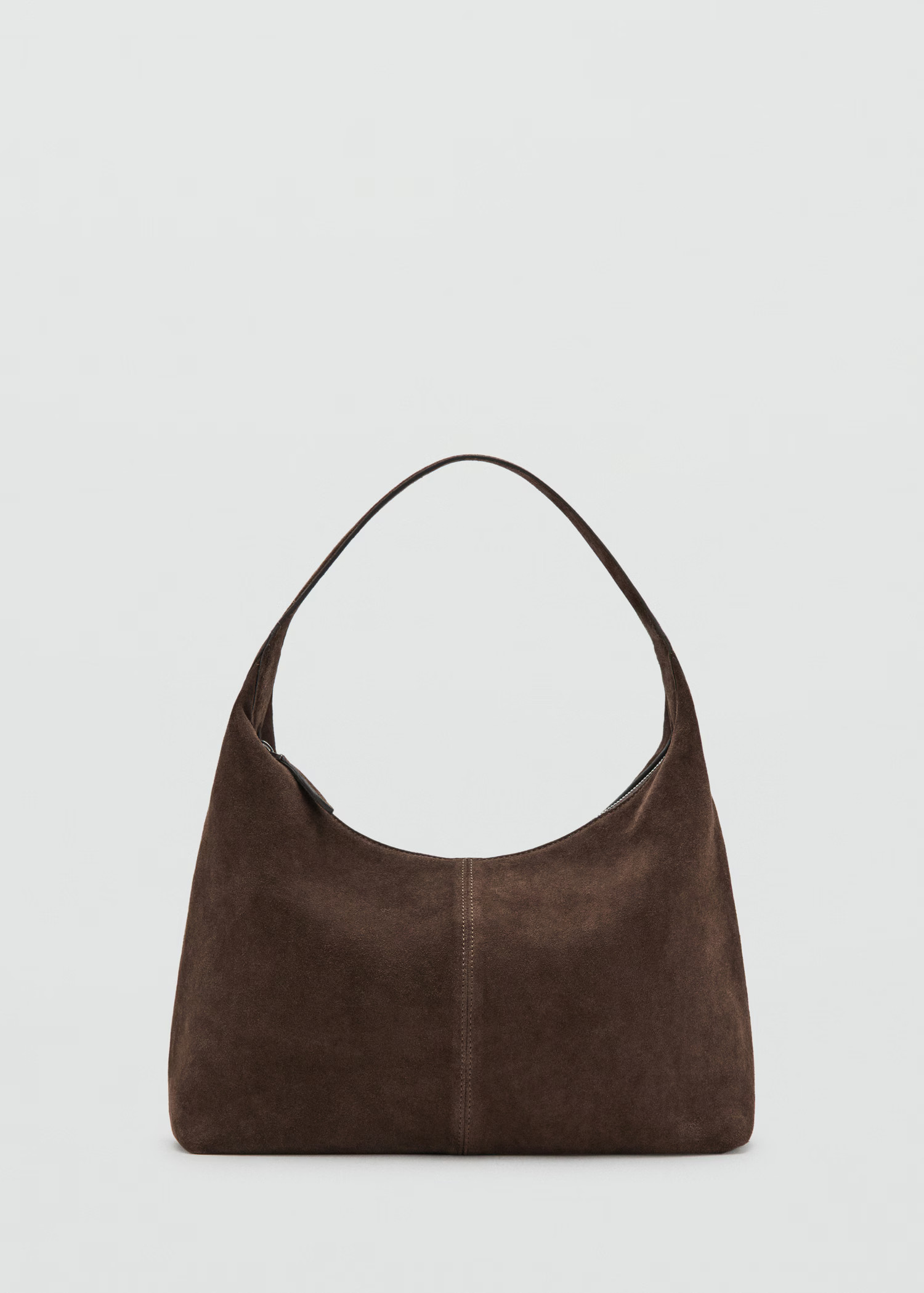 Suede shoulder bag with stitching | Mango (US/MX/AU)