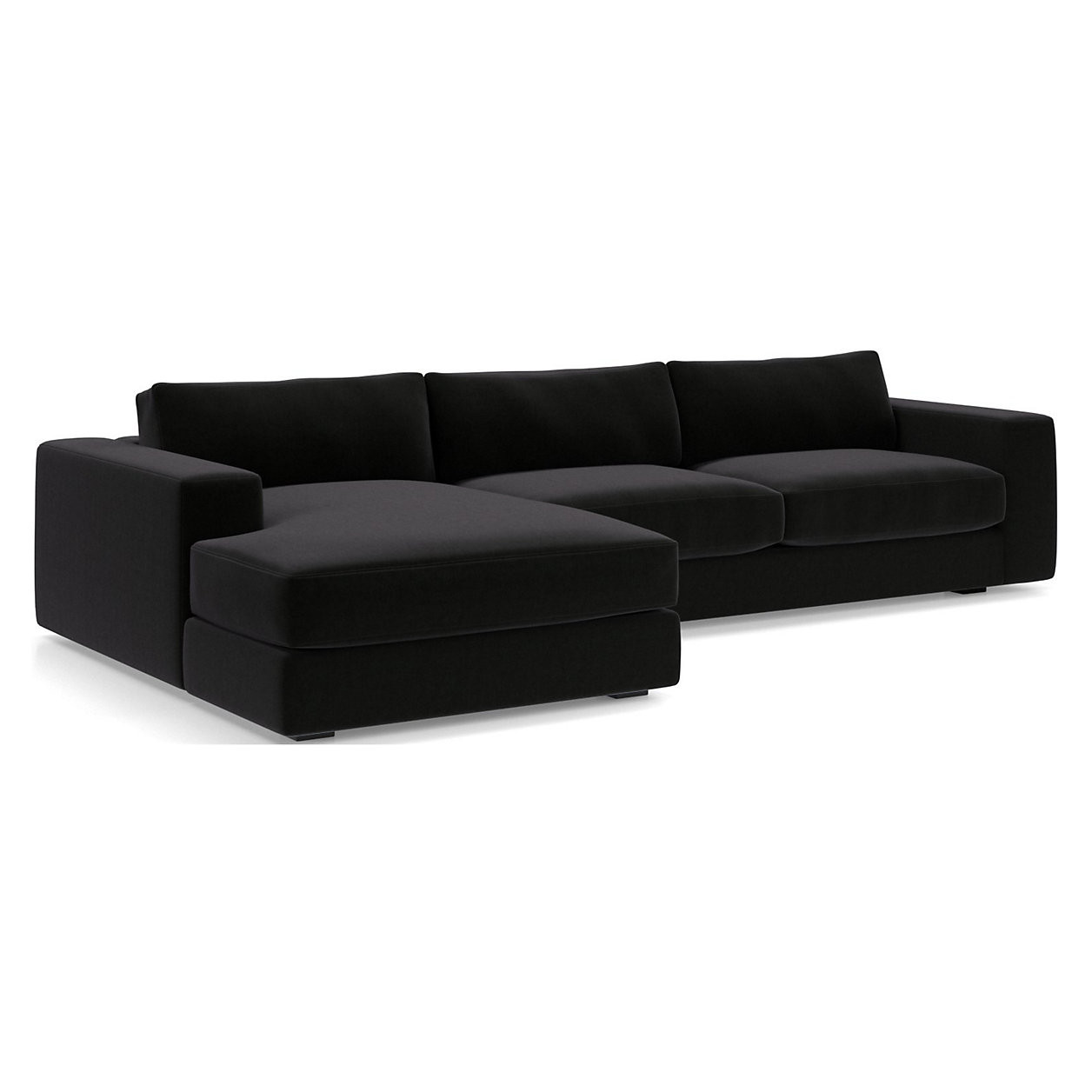 Oceanside 2-Piece Left-Arm Chaise Sectional Sofa + Reviews | Crate & Barrel | Crate & Barrel