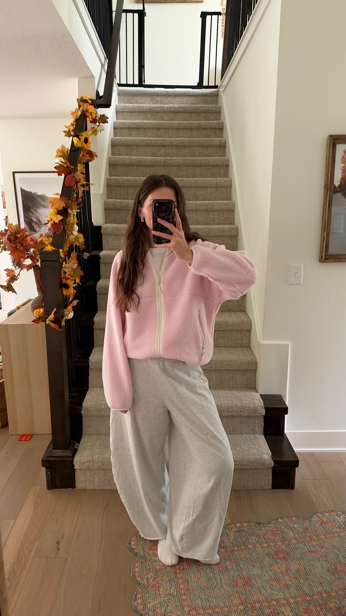 small in fleece and pants, so comfy