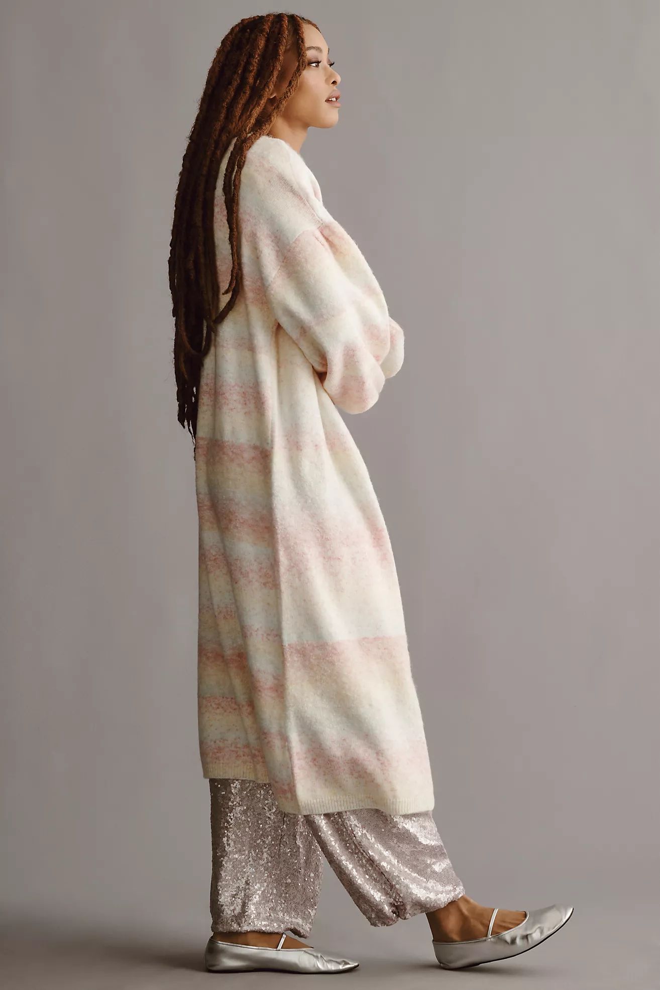 By Anthropologie Cozy Ombre Stripe Duster Sweater | Anthropologie (US)