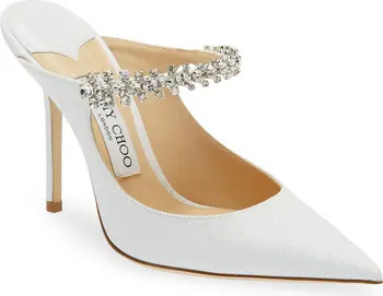Jimmy Choo Bing Crystal Embellished Glitter Mule | Nordstrom | Nordstrom