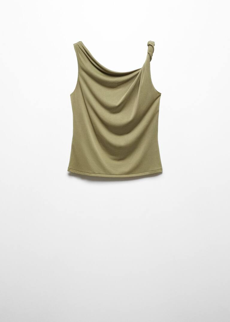 Draped detail top -  Women | Mango USA | MANGO (US)