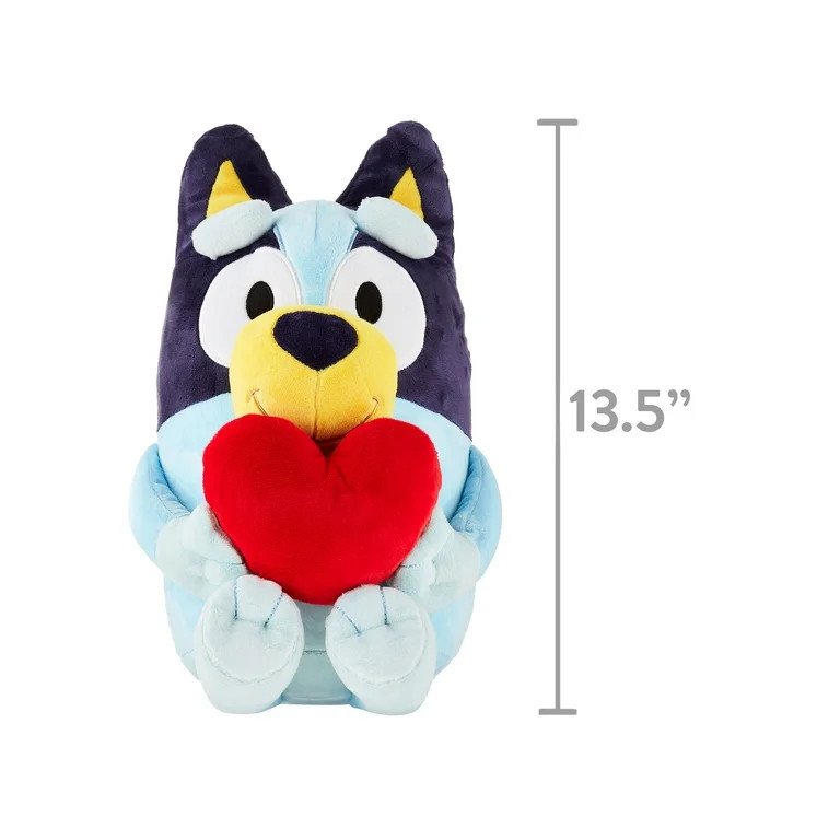 Bluey 17 inch Valentine's Plush, Blue, All Ages - Walmart.com | Walmart (US)