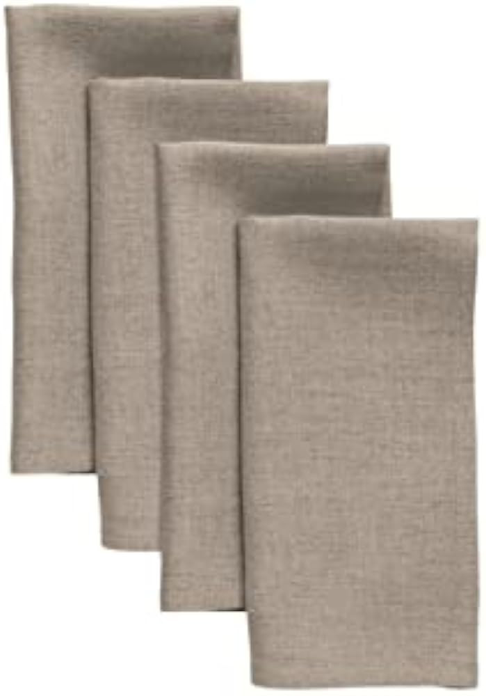 Solino Home Linen Cloth Napkins 20 x 20 Inch – Natural, 100% Pure Linen Dinner Napkins Set of 4... | Amazon (US)