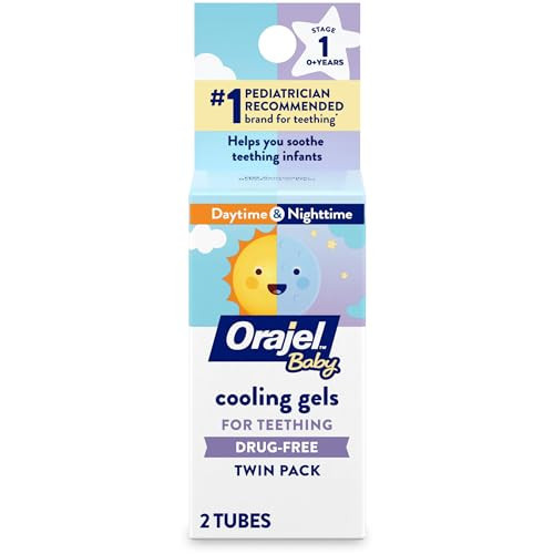 Orajel Baby Daytime & Nighttime Cooling Gels for Teething, Drug - Free, #1 Pediatrician Recommended Brand for Teething*, Two 0.18oz Tubes | Amazon (US)