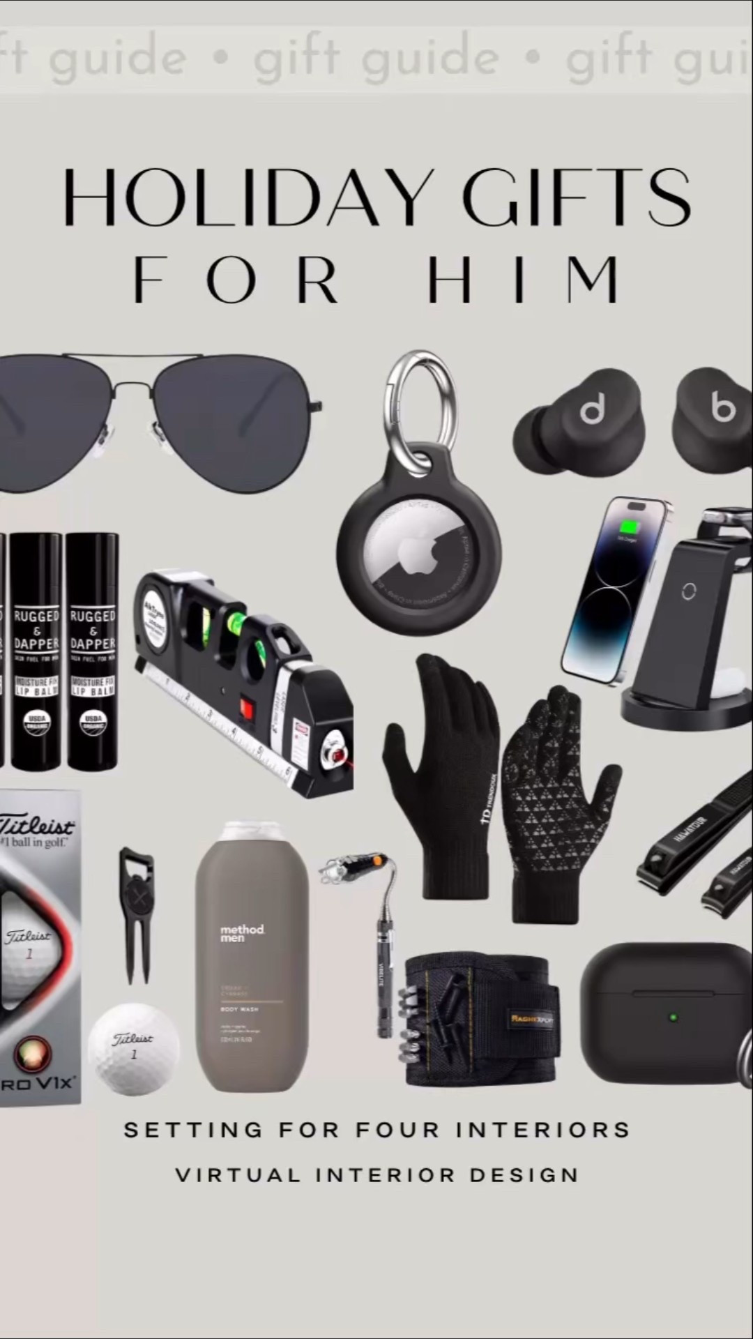 Gift Guide For Him! 
Amazon gift ideas, Holiday, stocking stuffers, under $25, under$ $50, sale, 
Christmas gifts For husband, brother, son, grandfather, boyfriend, friend, cologne, watch, travel book, decanter, whiskey glasses, barware, charger, tech, sunglasses, apple tile, whiskey stones, beats buds, Amazon finds, budget #LTKMens

#LTKGiftGuide #LTKHoliday #LTKSaleAlert