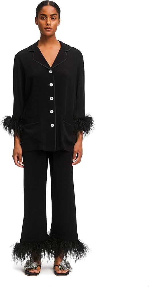 Sleeper Women’s Party Pant Suit with Feathers – Elegant Dressy Suit for Wedding Guests, Club ... | Amazon (US)