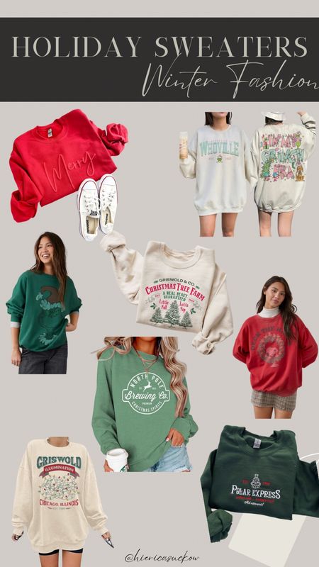 I need them all😍😍😍
Christmas sweaters, Christmas sweatshirts, Christmas graphic tees, holiday outfit, holiday party, Christmas partyy

#LTKHoliday #LTKSeasonal #LTKGiftGuide