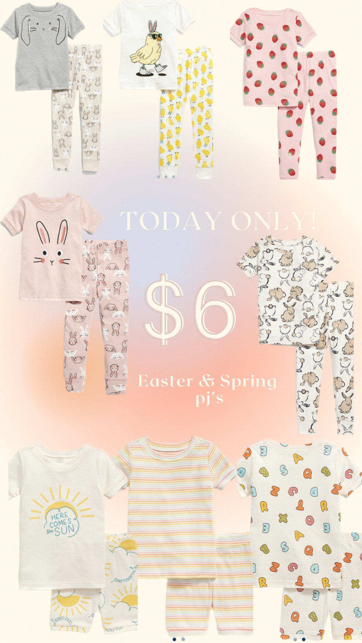$6 Spring & Easter PJs 

#LTKbaby #LTKSeasonal #LTKunder50