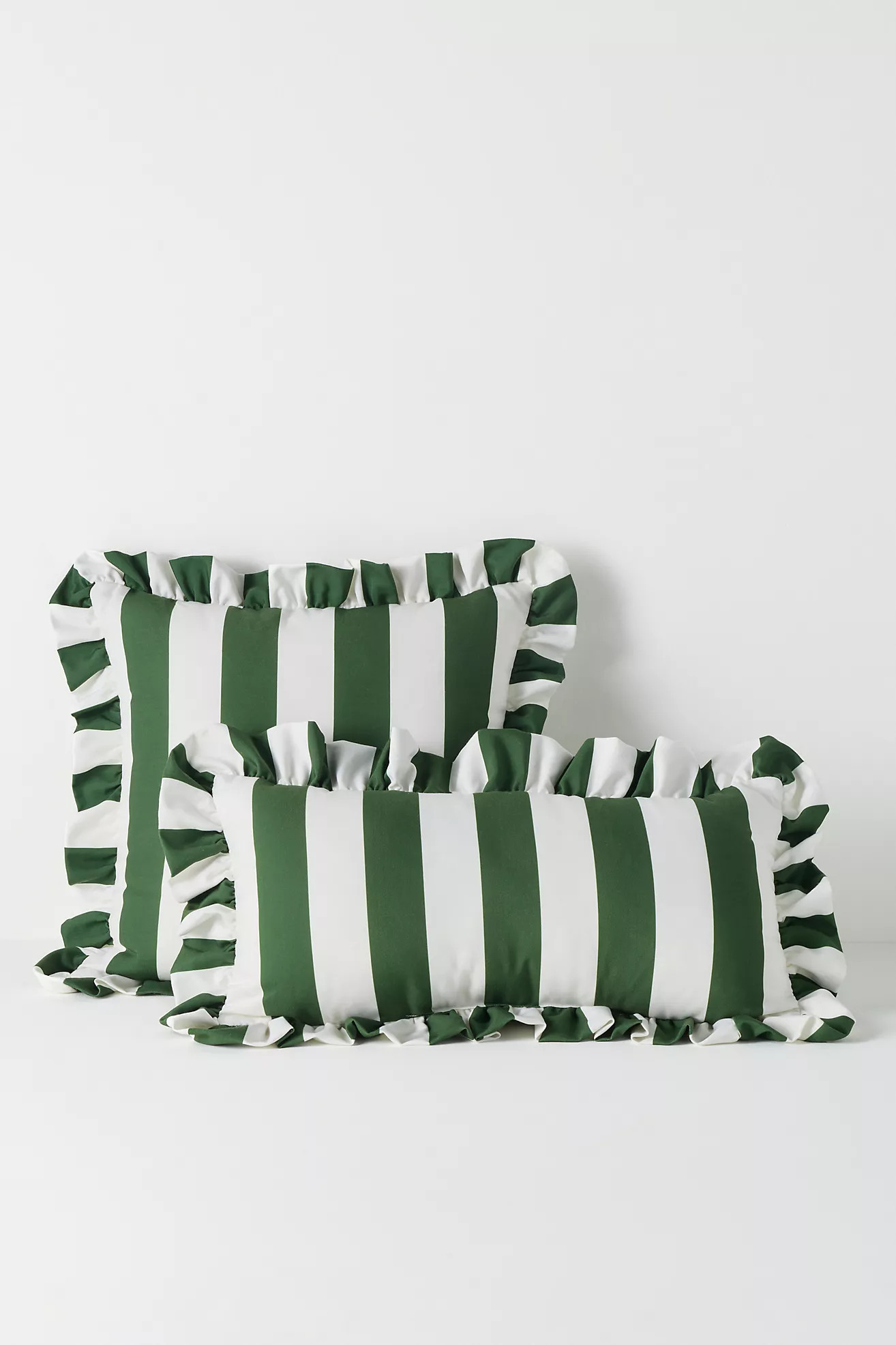 Maeve by Anthropologie Striped Ruffle Indoor/Outdoor Pillow | Anthropologie (US)