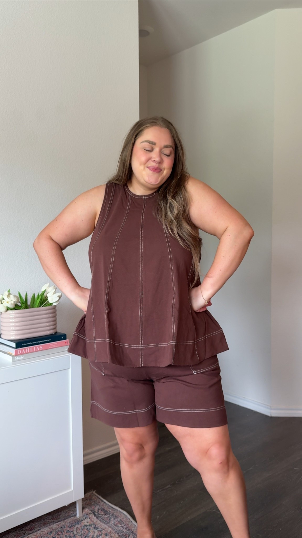 Free people short set wearing xl 

#LTKPlusSize #LTKFindsUnder100