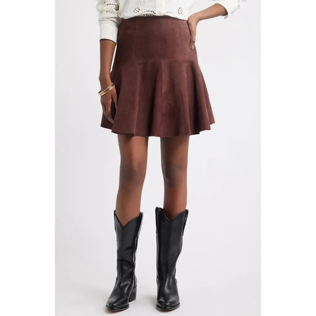 Treasure & Bond Suede Miniskirt in Brown Malicacia at Nordstrom Rack, Size Xx-Large | Nordstrom Rack