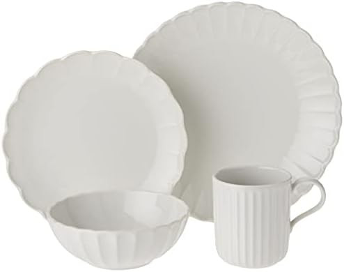 Amazon.com | Lenox French Perle Scallop 4-Piece Place Setting, 5.55 LB, White: Dinnerware Sets | Amazon (US)