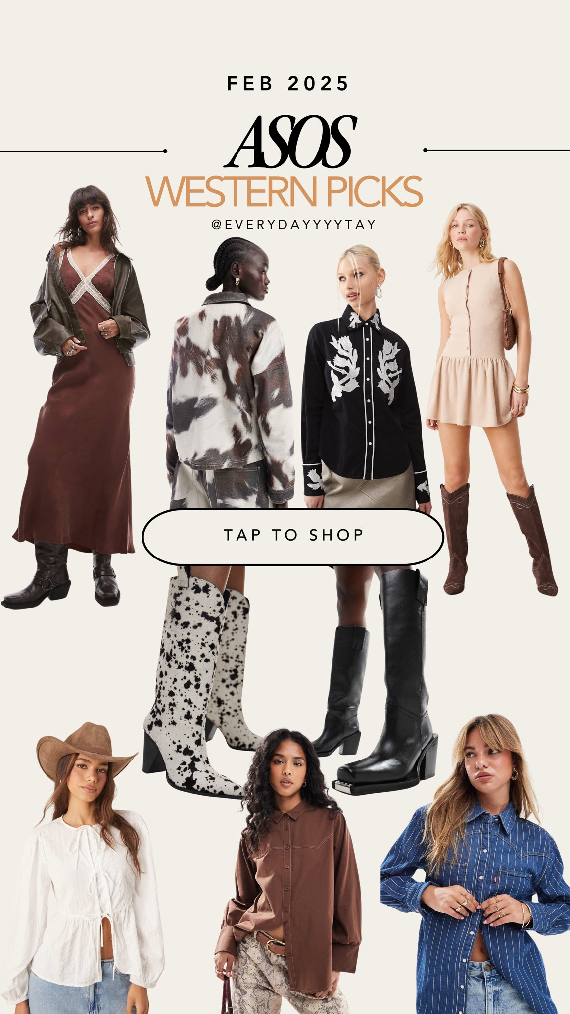 Some affordable western outfit picks from ASOS! Use code: 25OFF for 25% almost everything [in app]