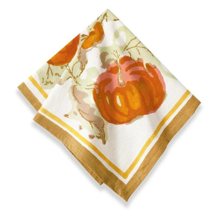 Pumpkin Napkins Orange & Mustard, Set of 6 | Couleur Nature