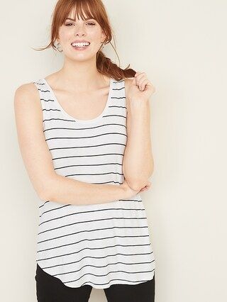 Luxe Striped Scoop-Neck Swing Tank for Women | Old Navy US