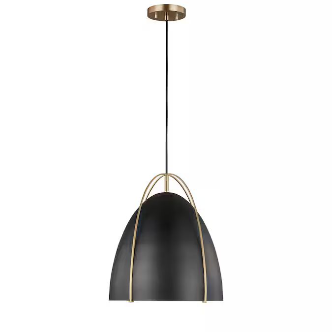 Generation Lighting Norman Satin Brass Modern/Contemporary Dome LED Pendant Light | Lowe's
