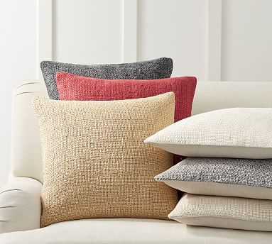 Faye Linen Textured Pillow Covers | Pottery Barn (US)