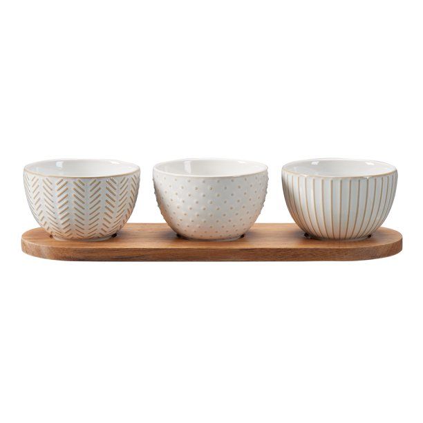 Better Homes & Gardens Modern Farmhouse Mix & Match Dip Bowl Set, 4 Piece | Walmart (US)