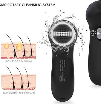 Facial Cleansing Brush Face Scrubber: CLSEVXY Electric Face Spin Cleanser Brushes with 6 Brush He... | Amazon (US)
