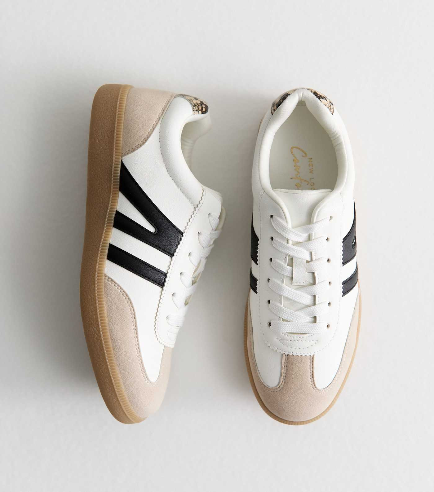 Black Faux Suede Panelled Trainers | New Look | New Look (UK)