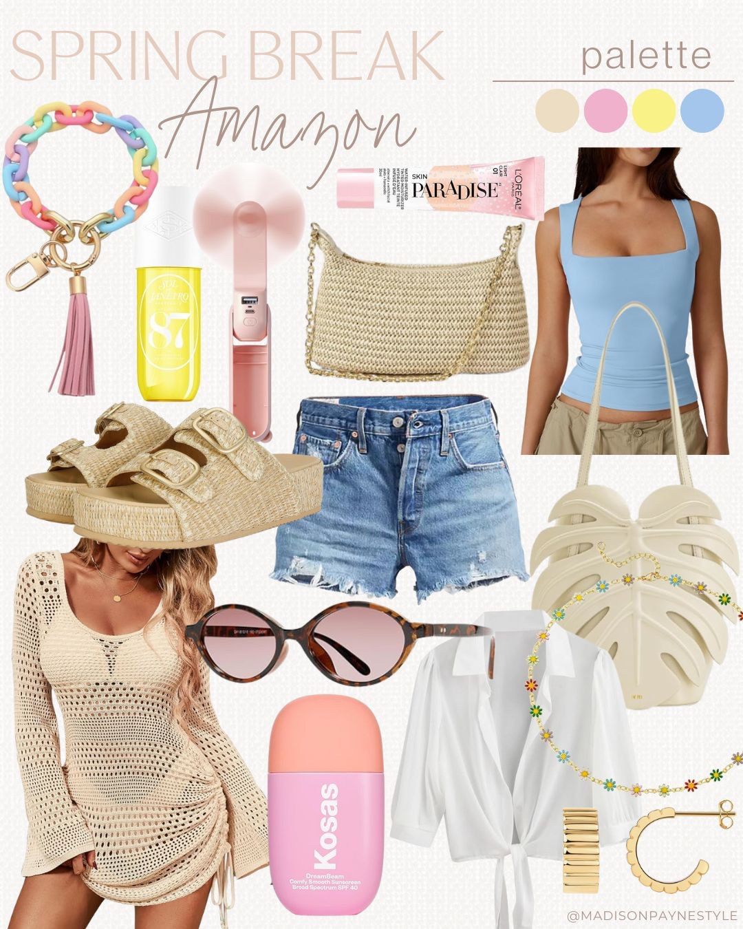 Amazon Spring Break Vacation Must Haves ☀️ swimsuit cover ups, tank tops, SOL de Janeiro, Levi shorts, sandals, and more! 

Spring break, Amazon vacation, spring break vacation, vacation outfits, spring break outfit, Amazon fashion, Amazon style, swimsuit coverup up, Madison Payne 

#LTKStyleTip #LTKSeasonal #LTKSwim