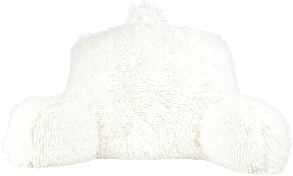 Klear Vu Shaggy Reading Pillow Back Rest Body Pillow for Adults and Kids, Lumbar and Arm Support ... | Amazon (US)