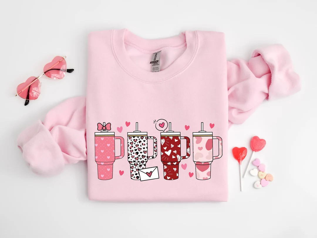 Retro Obsessive Cup Disorder Valentine's Day Sweatshirt, Valentines Candy Heart Shirt, Love Cup V... | Etsy (US)