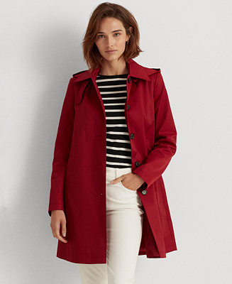 Lauren Ralph Lauren Womens Hooded A-Line Raincoat - Macy's | Macy's