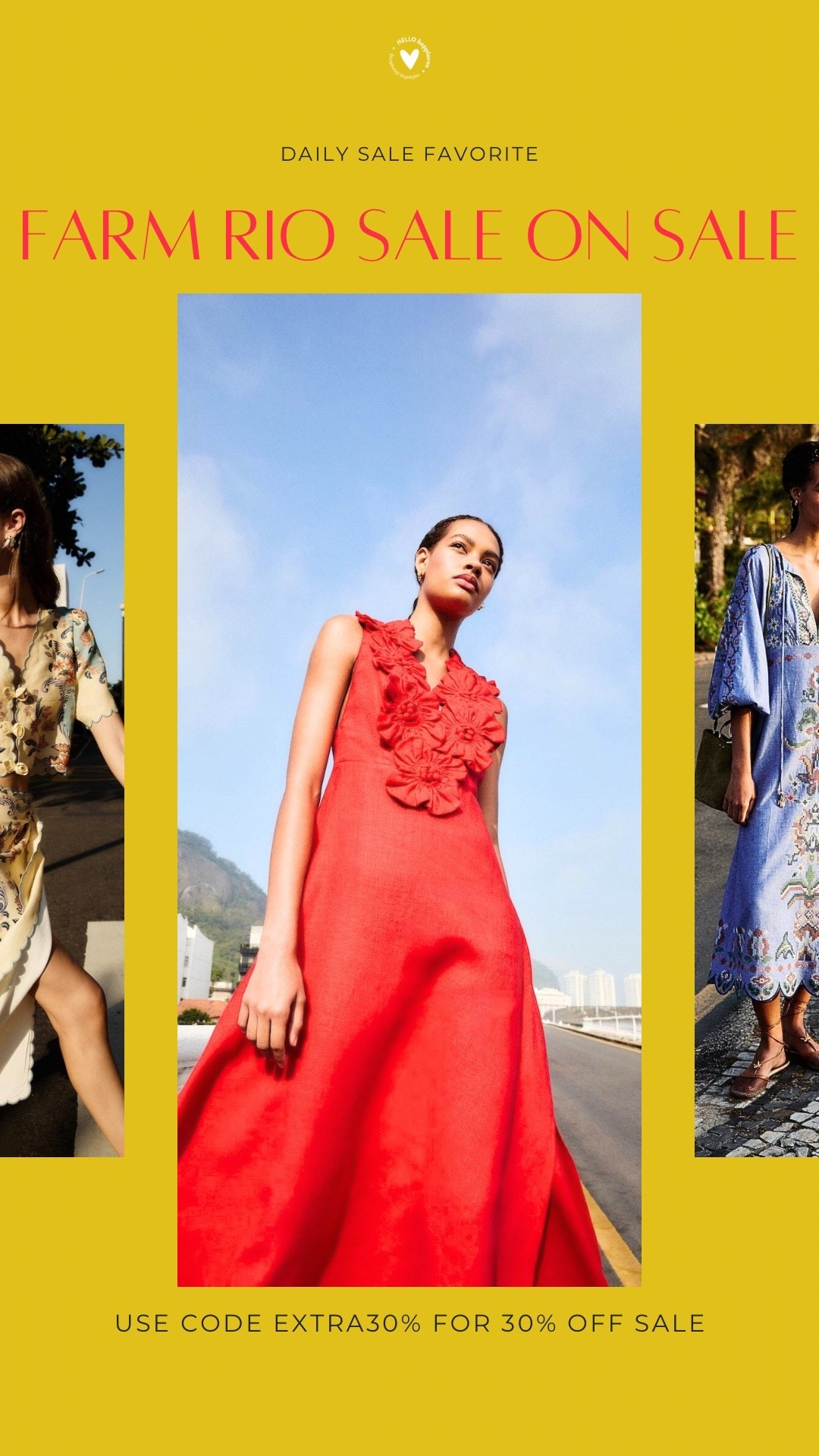 The Farm Rio sale is too good to miss! Take an extra 30% off sale styles with code EXTRA30. Bright colors, vacation-ready dresses, and statement pieces are calling. 🌺✨

#LTKSeasonal #LTKSaleAlert #LTKootd