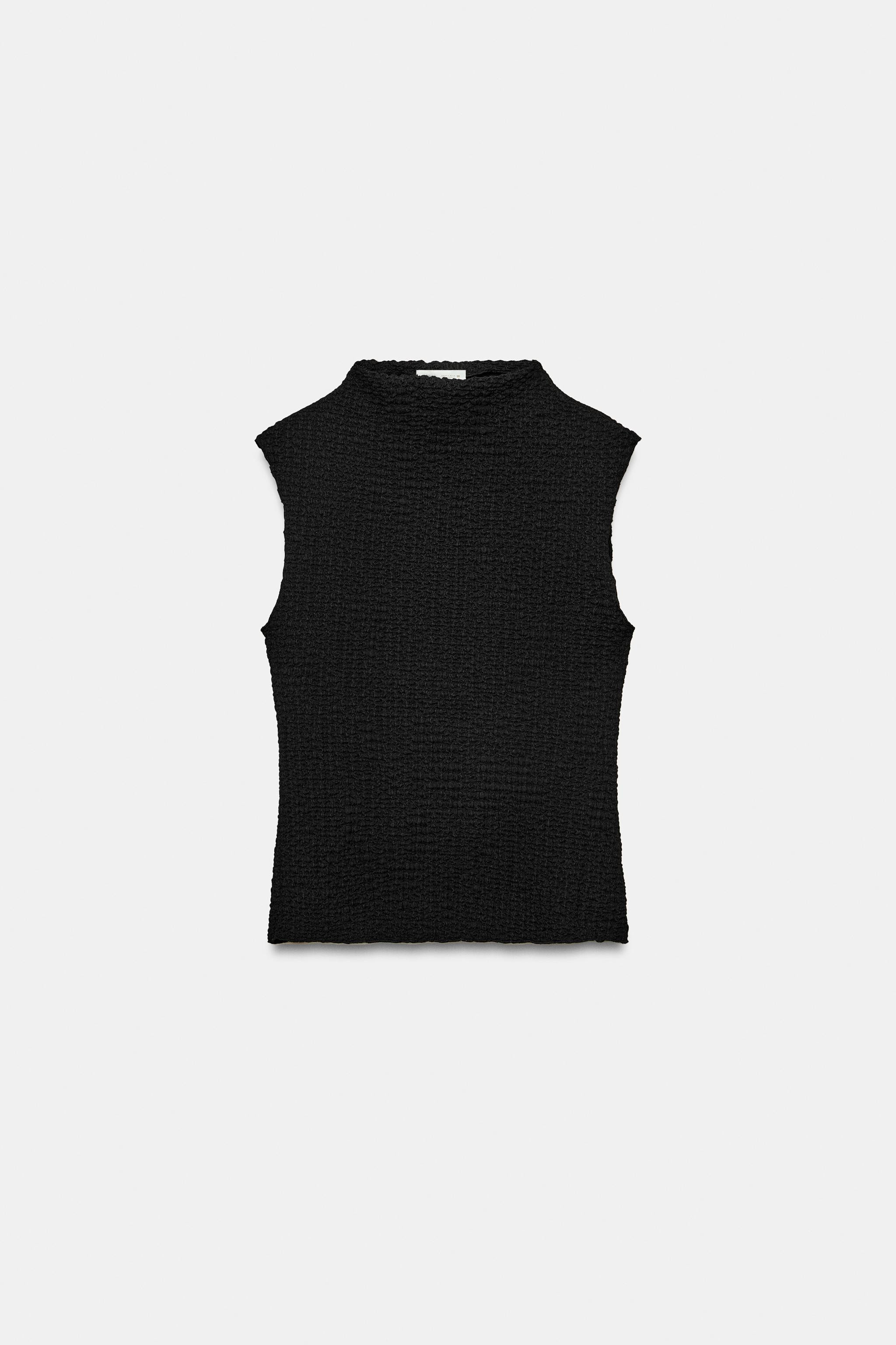 TEXTURED MOCK NECK TOP | Zara US