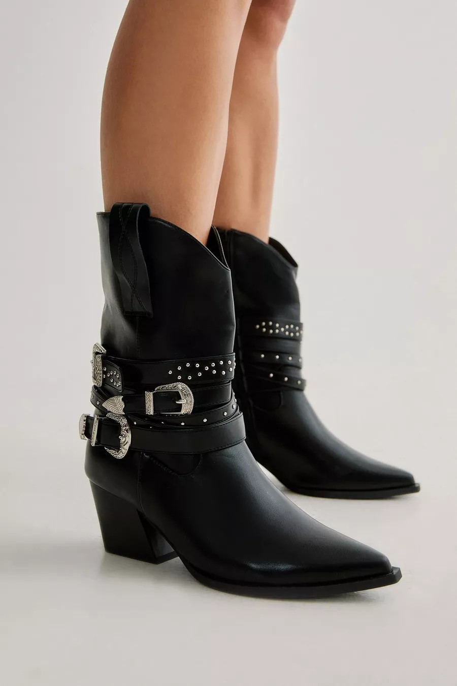 Buckle Strap Ankle Western Boot | Nasty Gal US