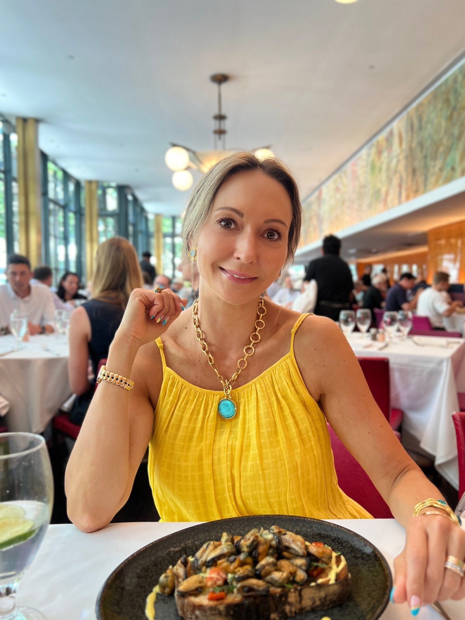 Summer 💛🩵 vibes in New York City | Julie Vos  | VIP SALE extra 15% OFF with promo EXTRA15 at check out 

#LTKStyleTip #LTKSaleAlert #LTKParties