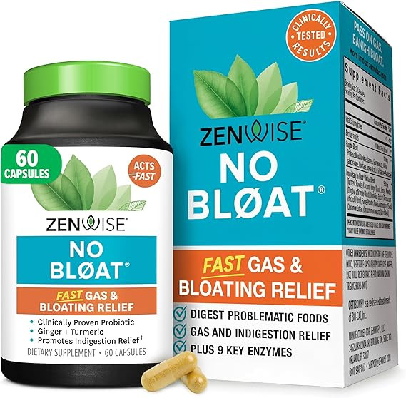 Zenwise Health No Bloat Digestive Enzymes for Gut Health, Gas & Bloating Relief - Multi Enzymes D... | Amazon (US)