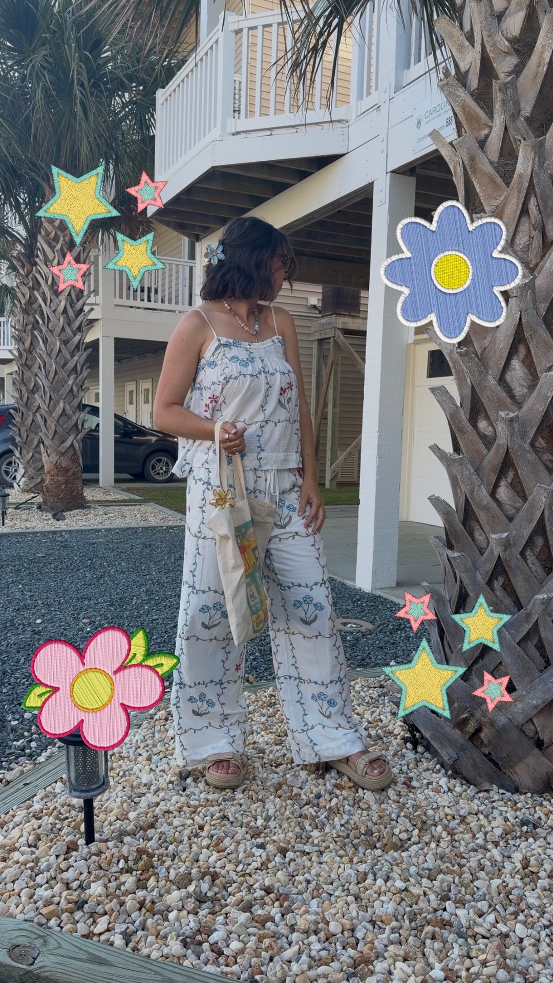 Cutest two piece floral white set from Target 🩷🩵 perfect beach outfit!!

Babydoll tank top + wide leg pull on pants

#LTKootd #LTKmomlife #LTKTravel
