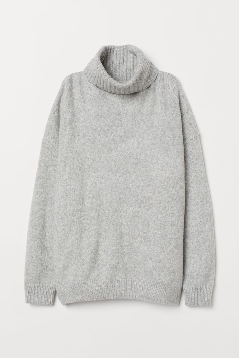 H & M - Knit Cowl-neck Sweater - Gray | H&M (US + CA)