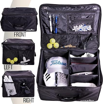 Athletico Golf Trunk Organizer Storage - Car Golf Locker to Store Golf Accessories | Collapsible ... | Amazon (US)