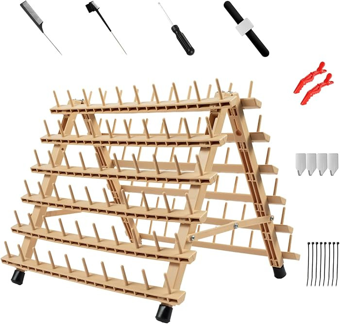 Braiding Hair Rack - Multifunction Extensions Holder Braiding Rack for Hair Stylist (120 Spool, W... | Amazon (US)