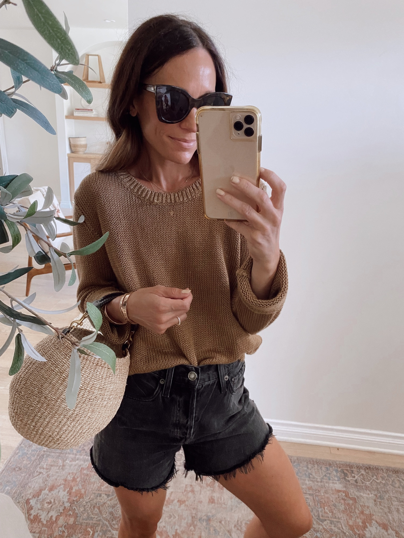 Transitional outfit from September’s capsule wardrobe 
Went up one size in open knit for a looser fit 

#LTKSeasonal #LTKstyletip